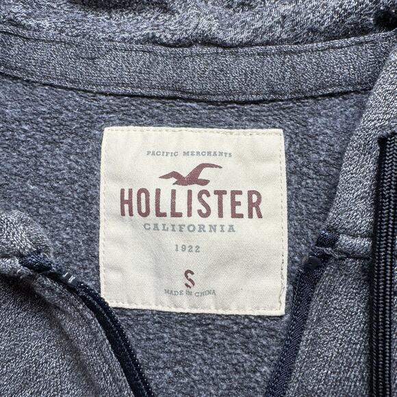 Hollister Men's grey and black quarter-zip hoodie Size S - Picture 5 of 6